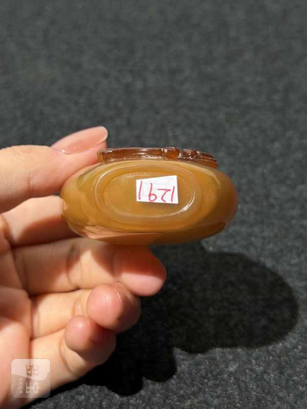 清 玛瑙双鸭图鼻烟壶 - 图7